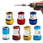 Отвертка сверло магнитное кольцо для 6,35 мм Магнитный регулируемый винтовой сверлильный наконечник Магнитный мощный кольцевой набор профессиональных инструментов