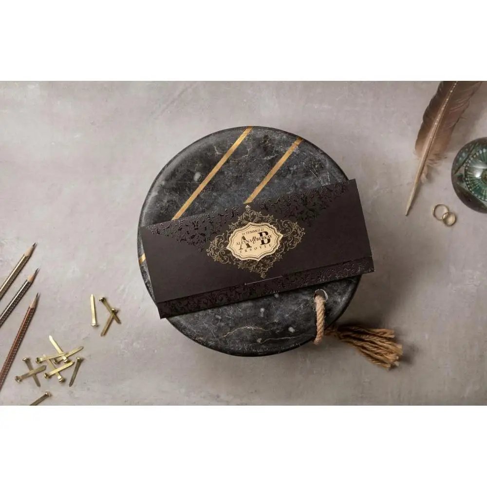 Лазерная резка роскошные свадебные пригласительные открытки элегантные