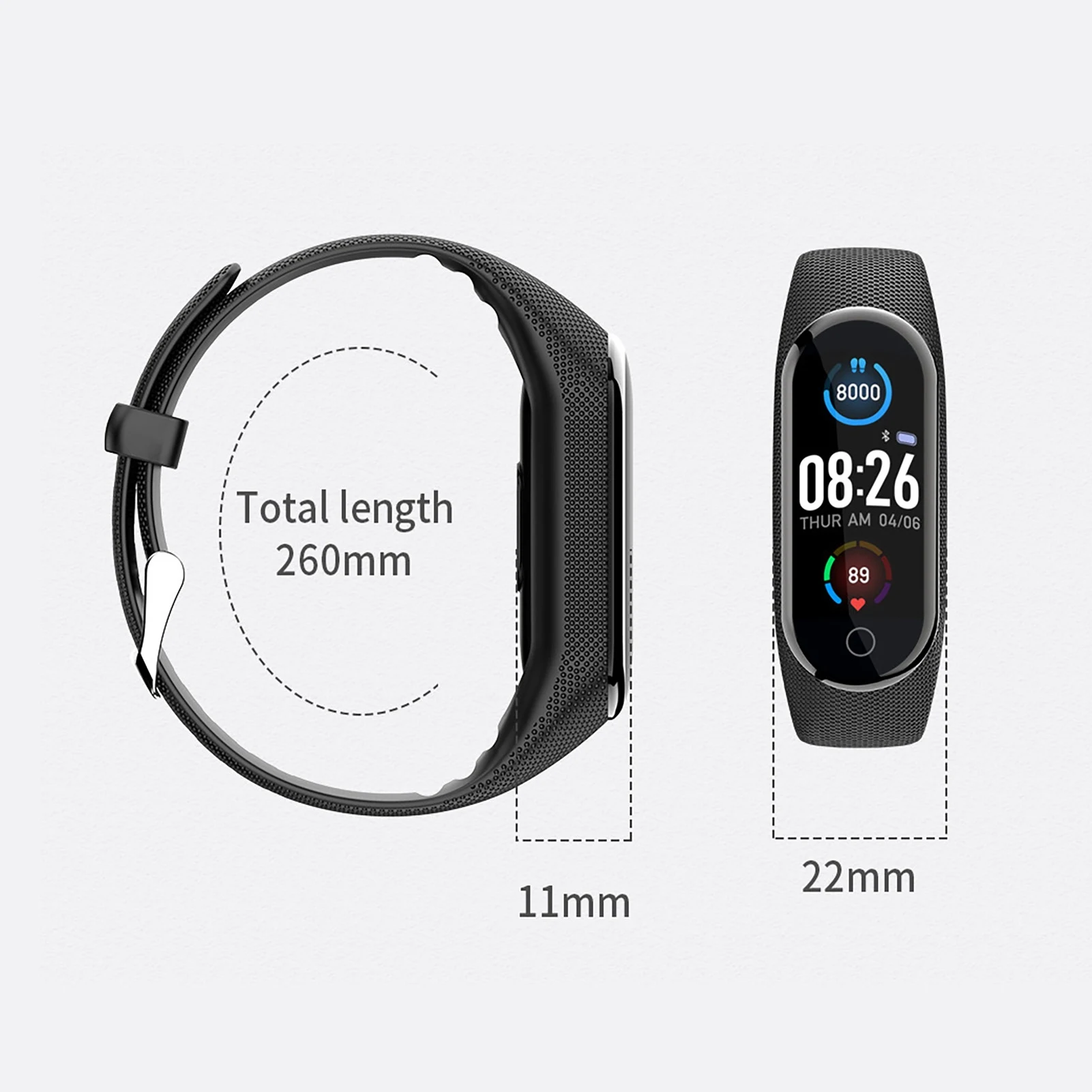 M8 Waterproof Rechargeable Bluetooth 4.0 Fitness Tracker Heart Rate Monitor | Электроника
