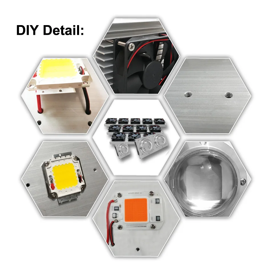 Светодиодный алюминиевый радиатор для охлаждения 50 Вт 100 200 300 400 Нагреватель +