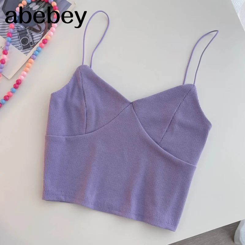 

Женские сексуальные укороченные топы на бретелях, модные облегающие праздничные Топы Y2K без рукавов, летнее бесшовное нижнее белье, базовая...