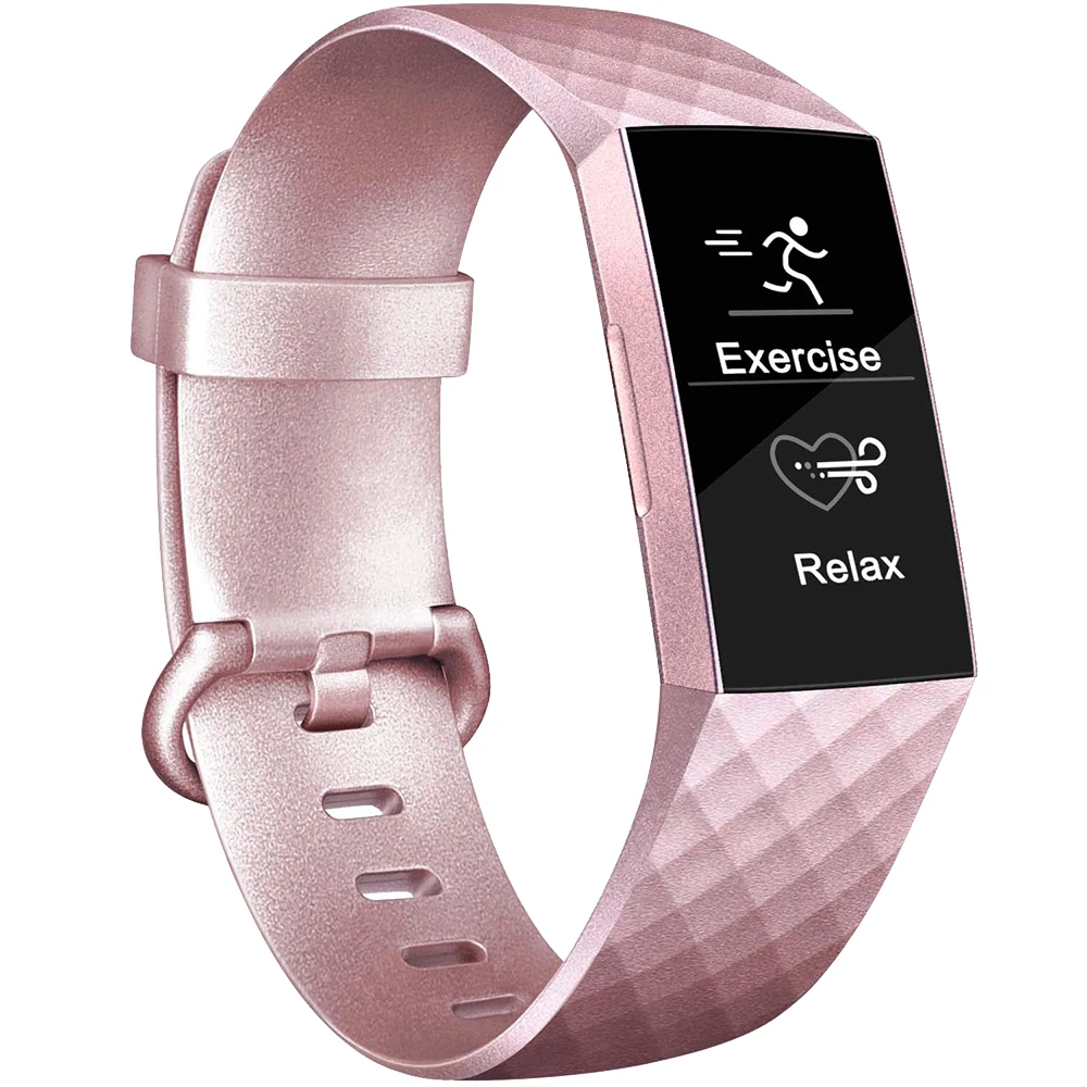 Браслет на запястье для Fitbit Charge 3 сменный цвета розового золота часов