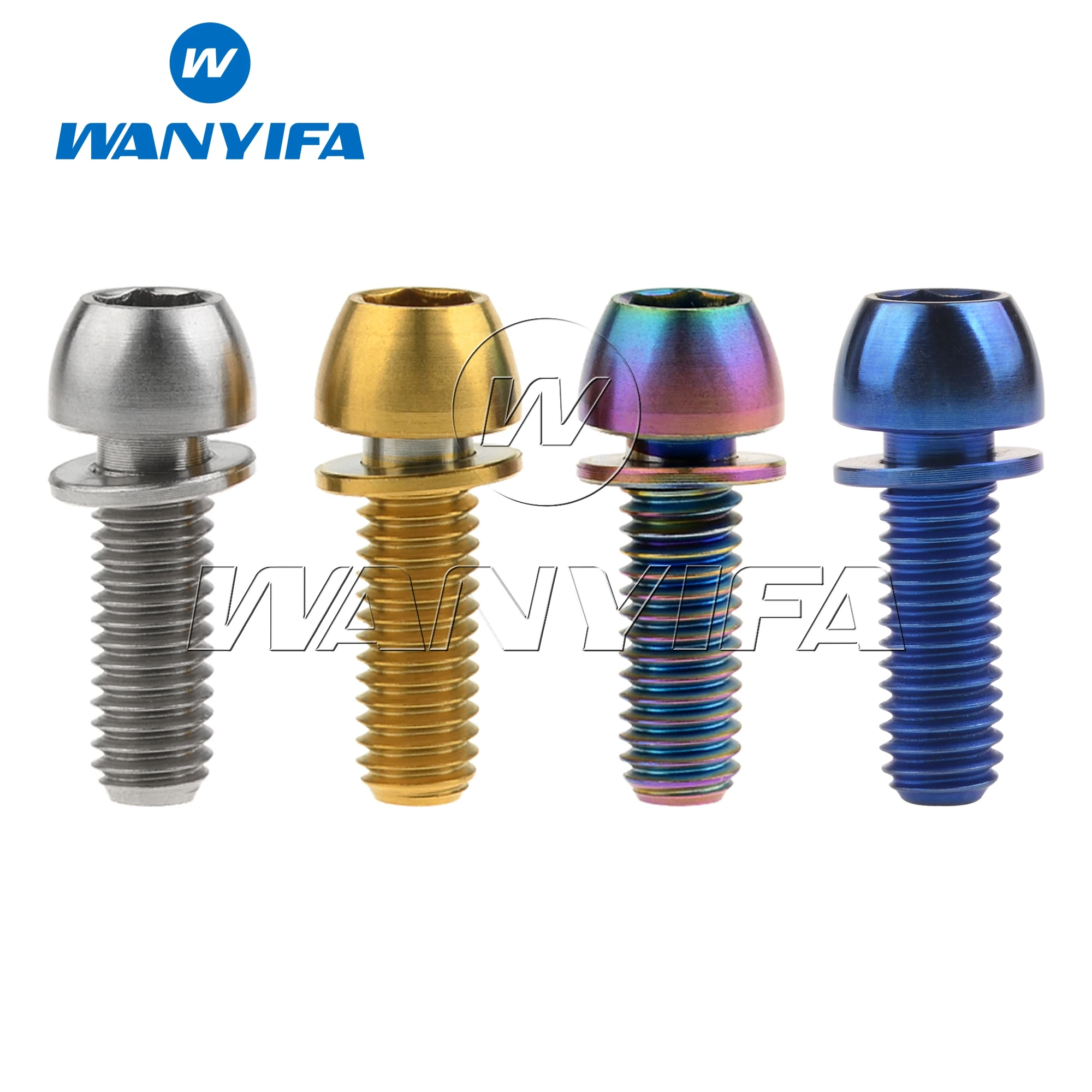 Титановые болты Wanyifa M6x18 20 мм шестигранные винты с круглой головкой и шайбами для