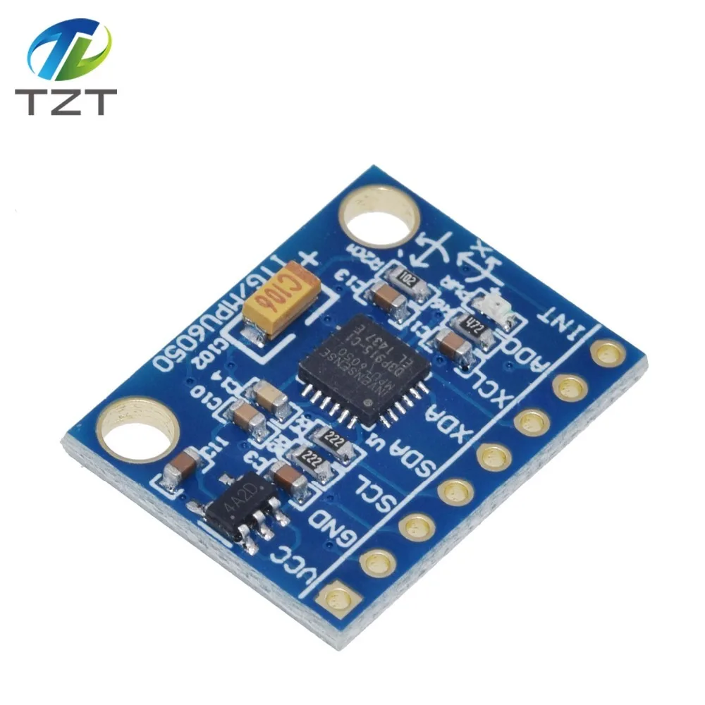 TZT IIC GY-521 MPU-6050 MPU6050 3 оси аналоговые датчики гироскопа+ 3 оси акселерометр модуль для Arduino с контактами 3-5 в DC