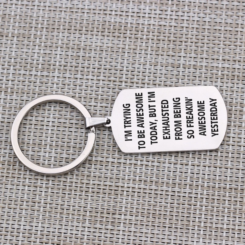 Inspire брелок для выпускного Новый живой гравированный я стараюсь быть