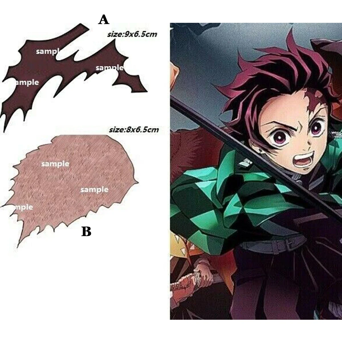 Демон убийца Kimetsu No Yaiba Kamado Tanjirou шрам временная татуировка косплей