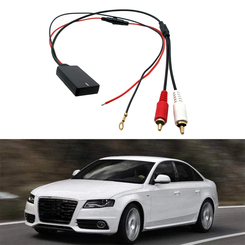 Универсальный модуль приемника Bluetooth AUX адаптер с 2 кабелями RCA для автомобильного