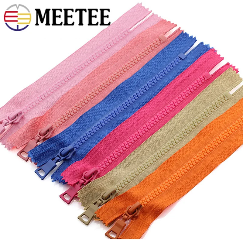Meetee 5 шт. 15/20/25 см 5# разъемная застежка-молния застежки-молнии смолаы близкий конец Автоматическая блокировка декоративной молнией DIY сумки кошелек карман швейной по индивидуальному заказу аксессуар