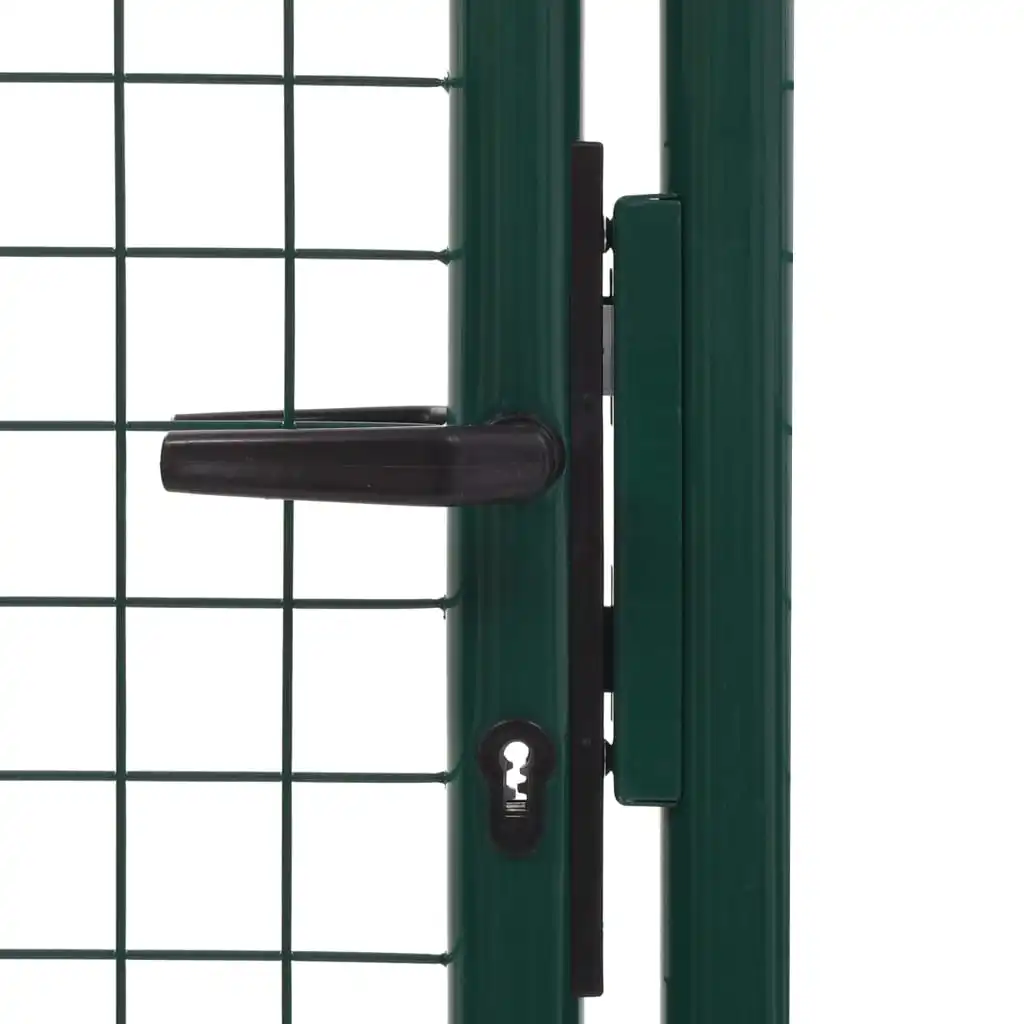 Puerta de valla de acero, 39,4 "x 78,7", Verde-3