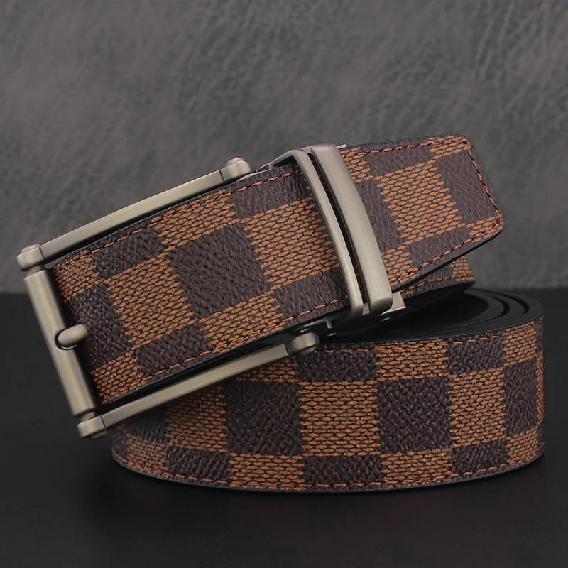 

High Quality Fancy Jeans Coffee Belt Youth Men's Fashion Pin Buckle Full Grain Belt Men's Classic Cintos Masculinos