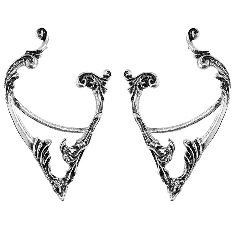 

Серьги-гвоздики без пирсинга, серебристые, 2 шт.