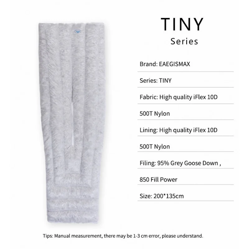 AEGISMAX TINY 2 градуса 850FP носимый спальный мешок на гусином пуху сверхлегкий для