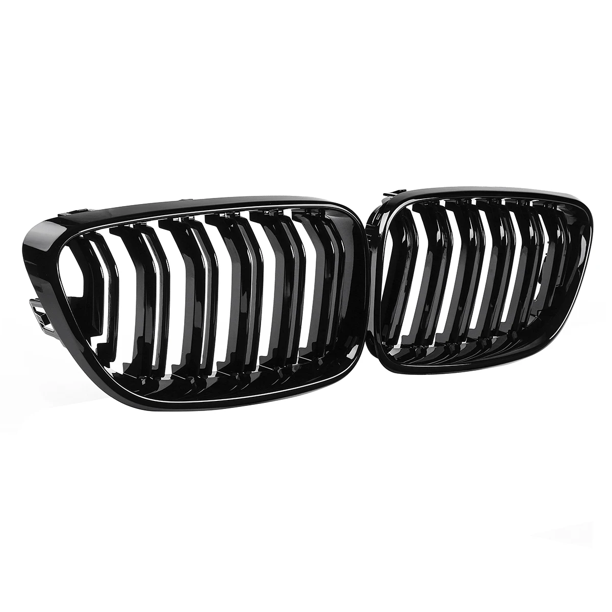 Двойная планка глянцевый черный передний бампер решетка для BMW 2 серии F22 F23 M2 F87 220i