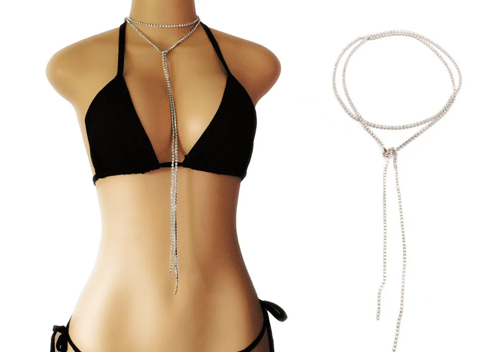 Лаконичное сексуальное ожерелье с глубоким вырезом для ночного клуба летнее