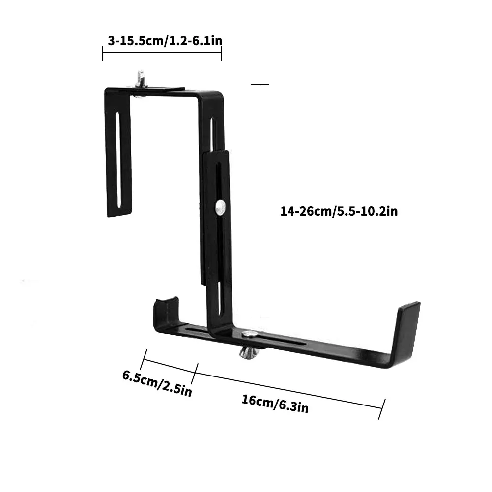 

1Pair Flower Planter Shelf Flower Box Bracket Window Box Brackets Adjustable Flower Plant Pot Holder Balconies Windowsills Mount