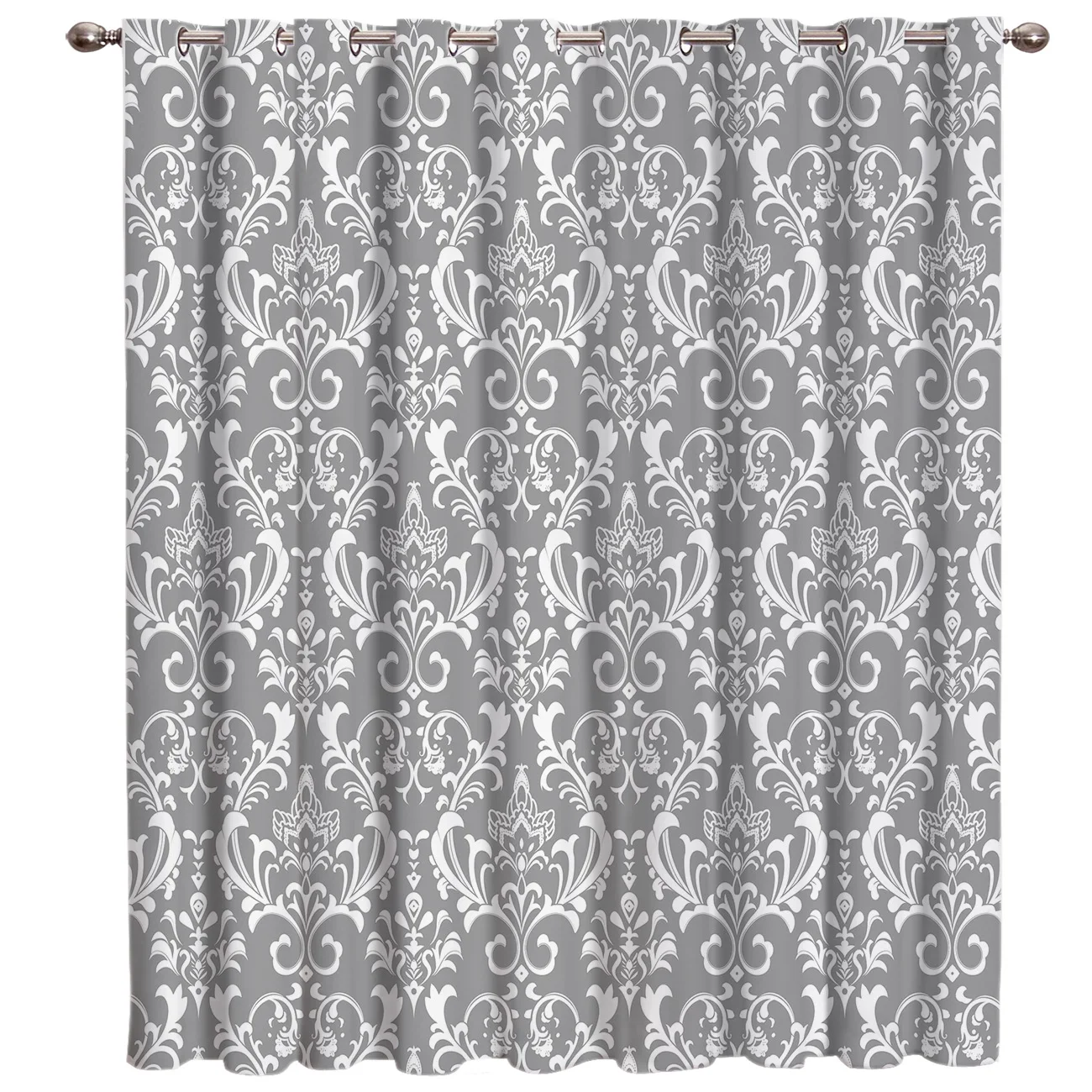 Классические Серые шторы для окна с цветочным рисунком занавески ванной спальни