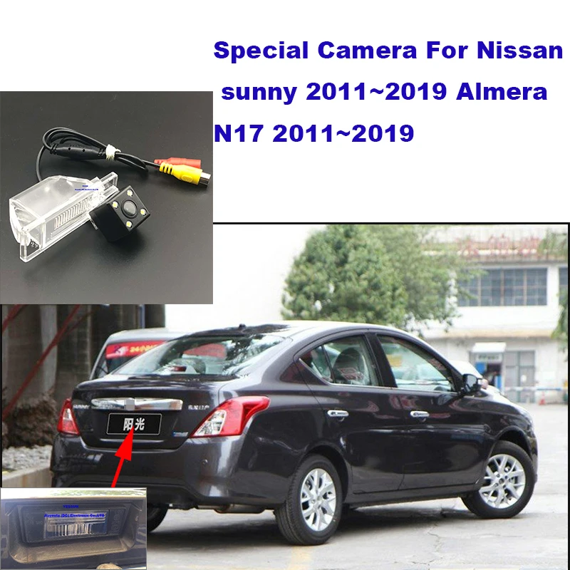 Yessun камера заднего вида для Nissan X Trail Qashqai Juke sunny versa NV200 March вида/номерной