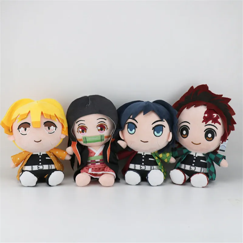 

Anime Demon Slayer Plush Doll Agatsuma Zenitsu Hashibira Inosuke Cosplay Costume Kawaii Cartoon Props