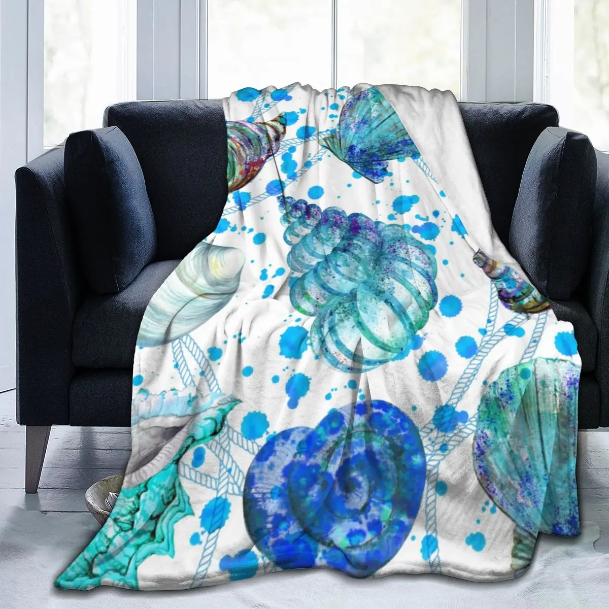 

Sea Snails Painting Wild Marine Animals In Ocean Super Soft And Cozy Fleece Blanket Perfect For Couch Sofa Bed Dropship Throws