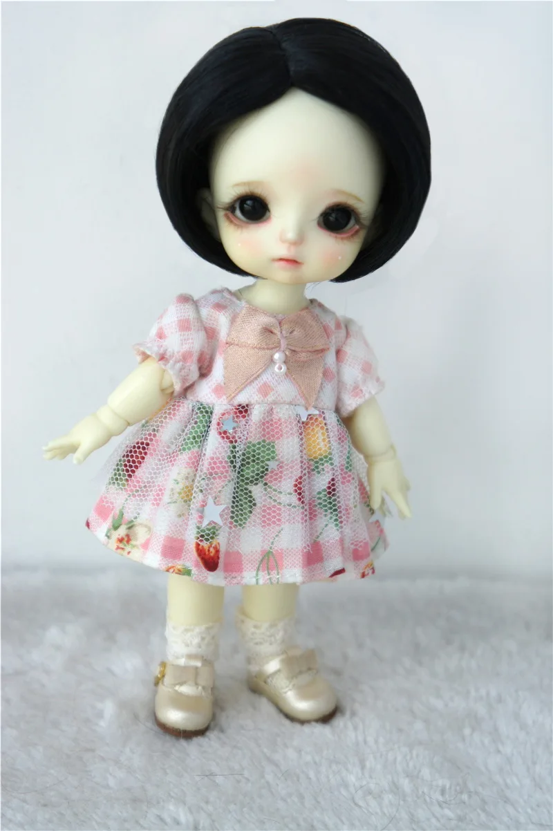 JD591 1/12 1/8 модные короткие BJD синтетический парик для куклы мохеровый костюм Размер
