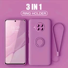 Чехол для телефона Xiaomi Poco F2 X3 Pro NFC Ударопрочный силиконовый чехол карамельных цветов с кольцом-держателем для браслета 3 в 1