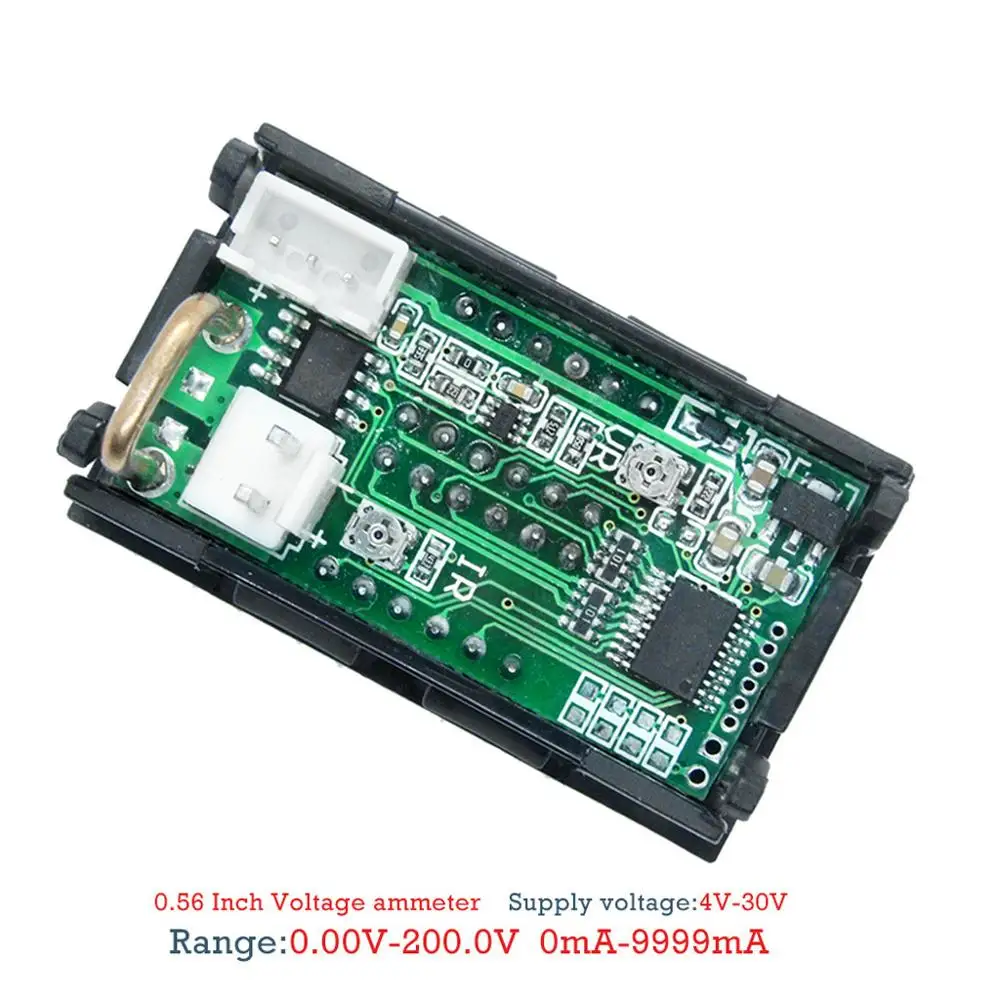 0 28 &quotЦифровой DC 200V 10A Вольтметр Амперметр 4 цифры 5 проводов Напряжение