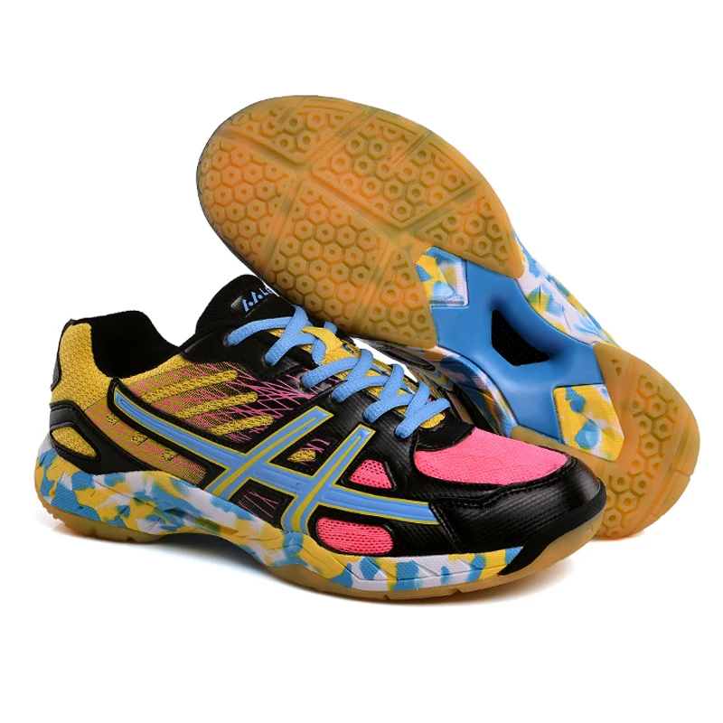 

New Breathable Badminton Shoes Women Light Weight Training Tennis Shoes Size 35-45 Pink Purple Badminton Sneakers Ladies