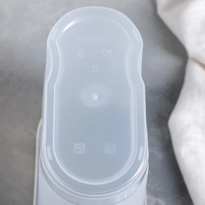 Bulk food container 2 L Wave blue For kitchen convenience Bottles Jars Boxes Storage Organization Home Garden | Дом и сад