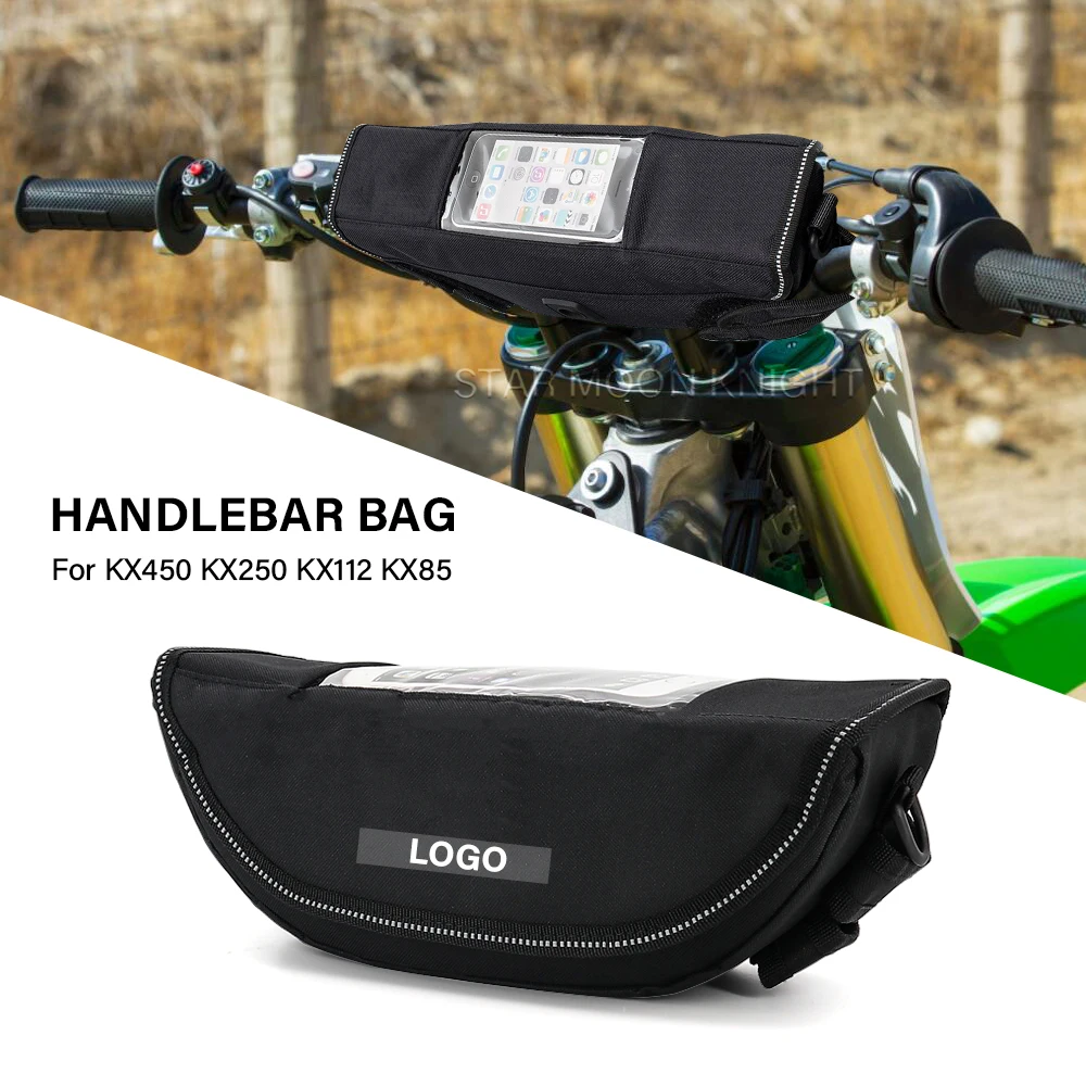 

Motorcycle Accessories Storage Handlebar bag Waterproof Bag For Kawasaki KX450 KX250 KX112 KX85 KX450SR KX 450 Travel Tool bag