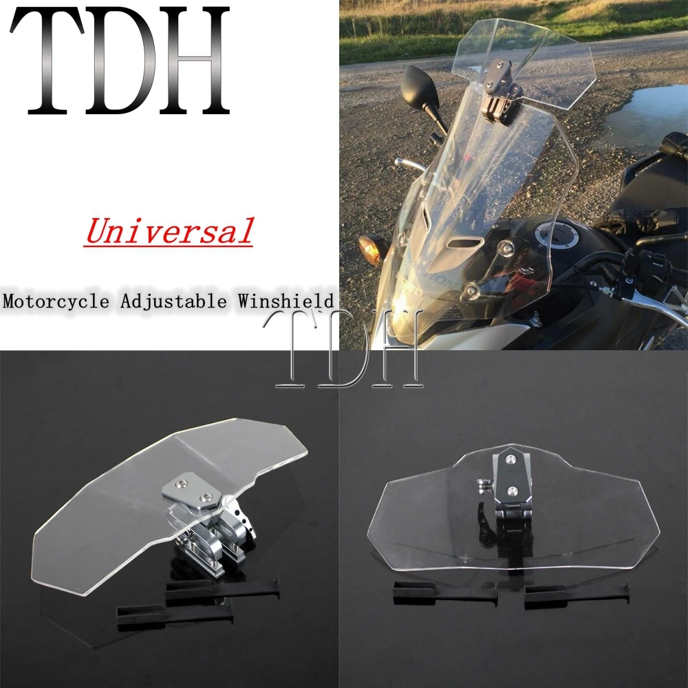 

Универсальный Регулируемый зажим для лобового стекла, прозрачный удлинитель для мотоцикла, спойлер, ветровой экран, дефлектор воздуха для ...