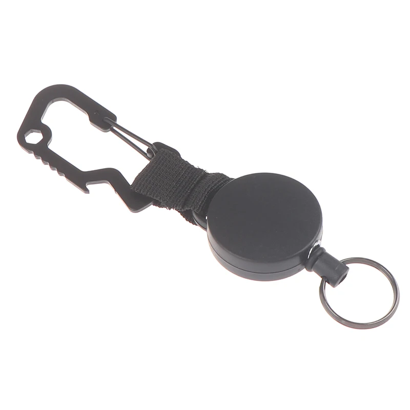 

Retractable Keychain - Heavy Duty Badge Holder Reel with Multitool Carabiner Clip,Key Ring with Steel Wire Cord Up to 25