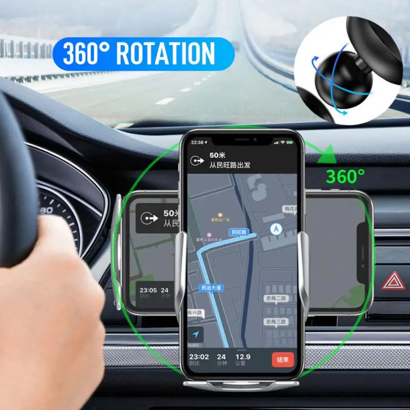 fdgao automatic clamping 15w car wireless charger mount qi fast charging phone holder for iphone 12 11 xs xr x 8 samsung s20 s10 free global shipping