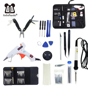 Набор инструментов для самостоятельного ремонта, клеевой пистолет 10 в 1, 240 в, 20 Вт, с палочками, пинцет, железные наконечники и т. д.