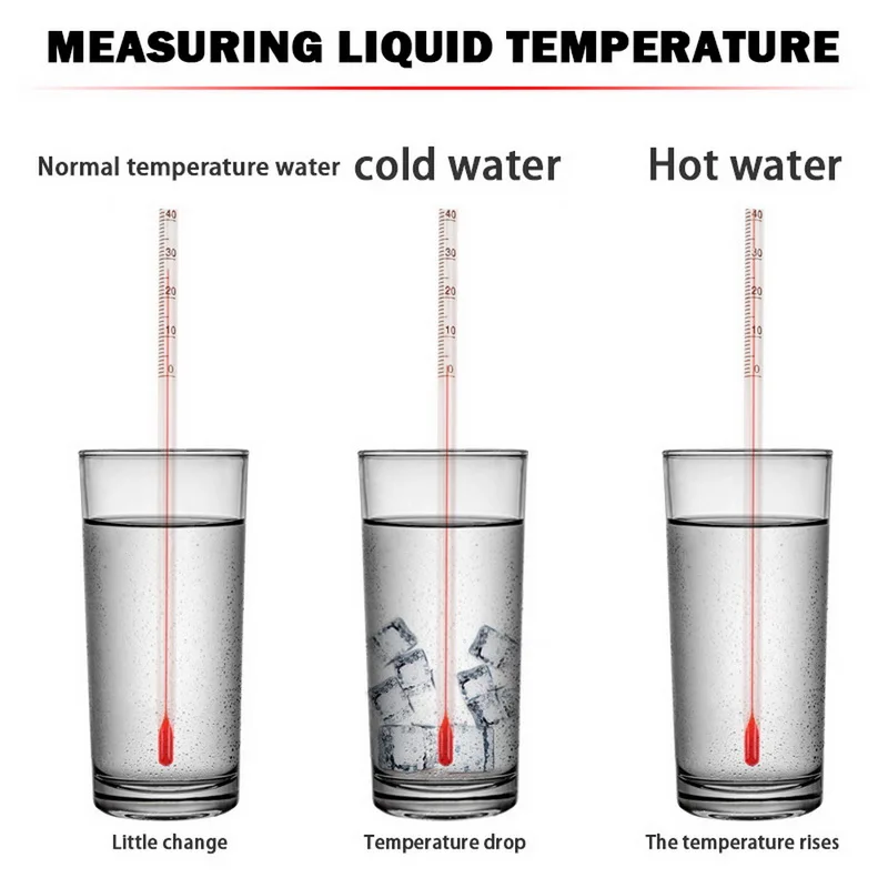 0 100/200 градусов Стекло термометр домашняя лаборатория красный заполнены водой