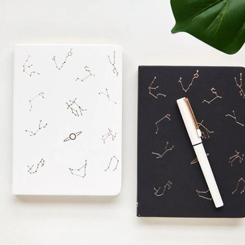 Блокнот в твердой обложке с созвездиями дневник внутренняя страница без рисунка