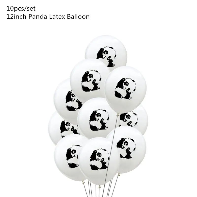 10pcs panda3 Мультяшная панда тематическая вечеринка на день рождения украшения одноразовая посуда набор тарелок салфетка панда вечерние шары подарок для ребенка - Цвет: 10pcs panda3