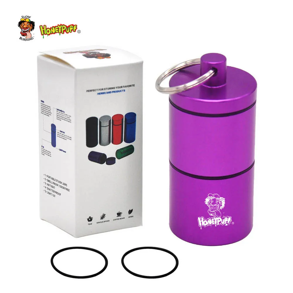 HONEYPUFF Stash Jar воздухонепроницаемая алюминиевая трава 2 слоя контейнер для специй