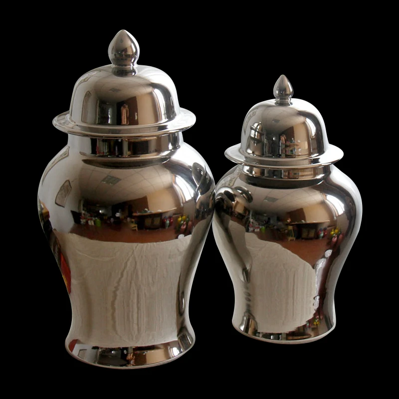 

Minimalist General Jars Solid Color Ceramic Candy Jar Tea Caddy Flower Vases Classical Porcelain Storage Tank Vintage Home Decor