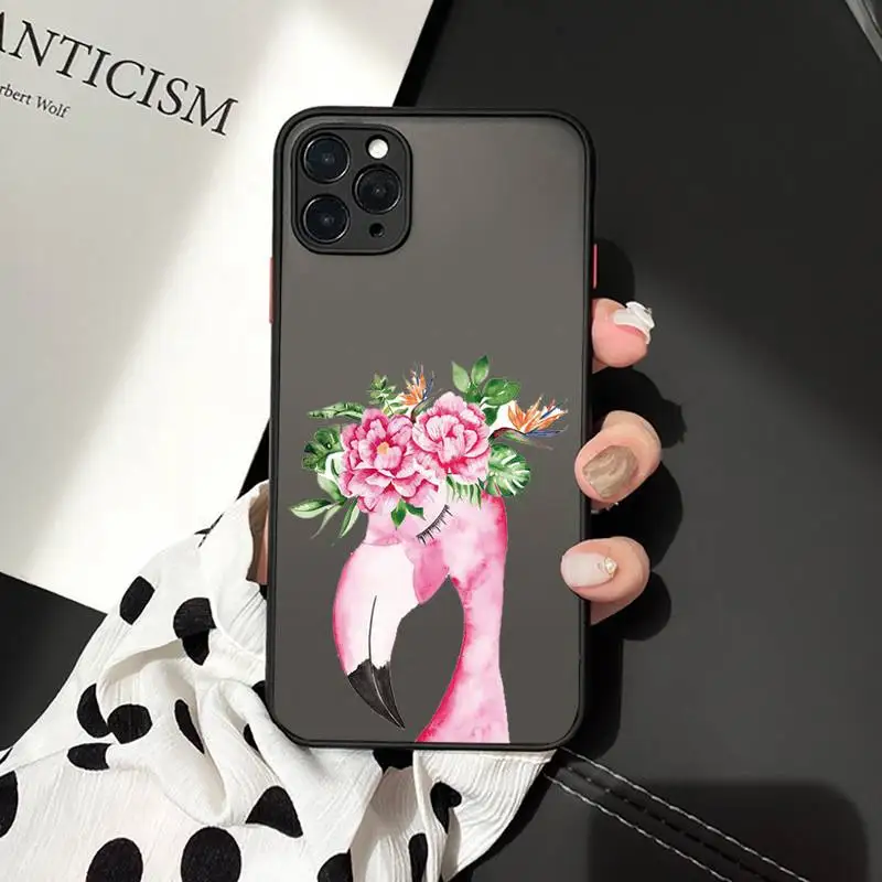 

Flamingo Pig Dog Rabbit Phone Case matte transparent For iphone 7 8 11 12 plus mini x xs xr pro max cover