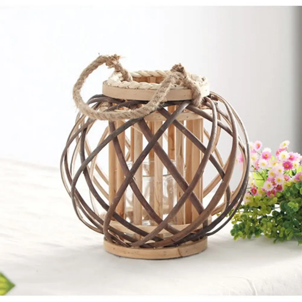 Креативные плетеные ФОНАРИКИ ИЗ ветряной пеньковой веревки ручная тканая лампа