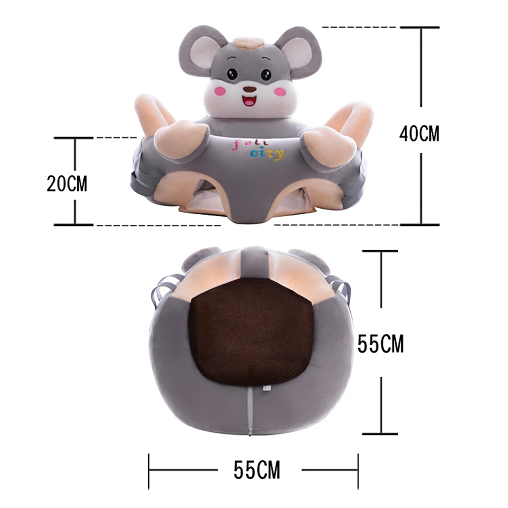 

Baby Plush Chair 8 Styles Baby Seats Sofa Support Seat Learning To Sit Soft Plush doll Toys Travel cartoon Seat Without Fillers