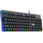 Игровая клавиатура Rdragon K509-RGB для ПК, Тихая механическая клавиатура с 104 клавишами и низким звуком, Windows (с боковым освещением)