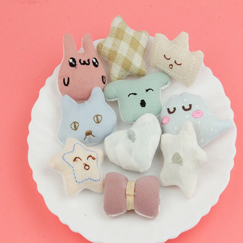 10 шт./лот DIY милые Мультяшные мягкие нашивки ручной работы с сердцем и звездами