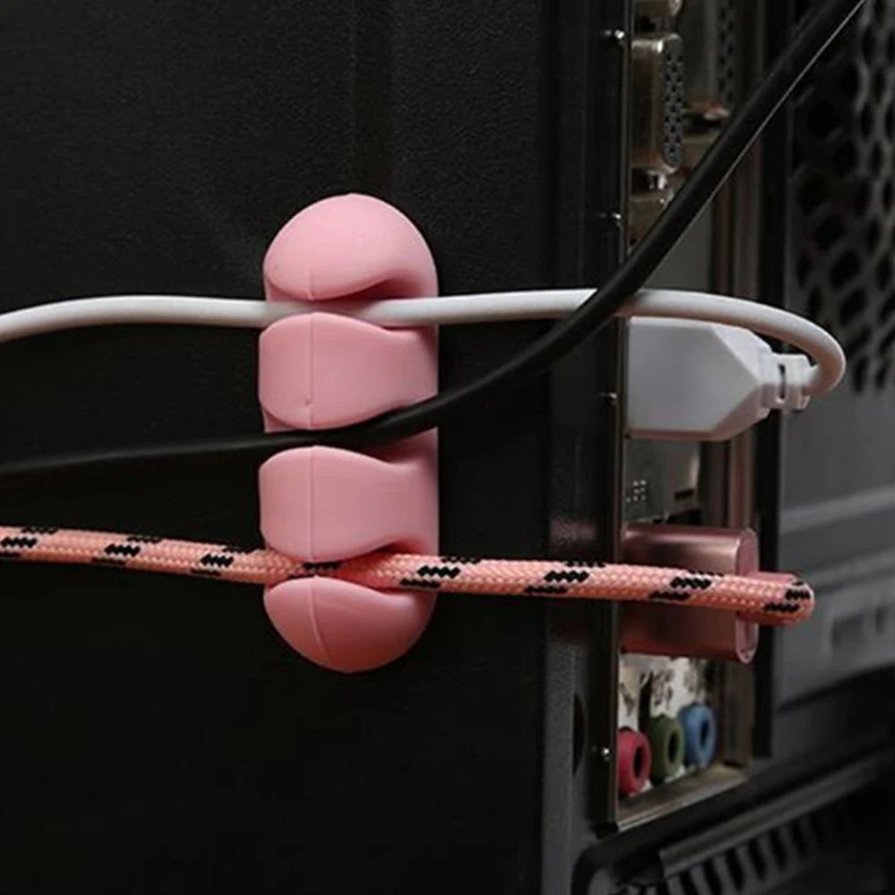 Креативный силиконовый органайзер для проводов 2 упаковки простая паста