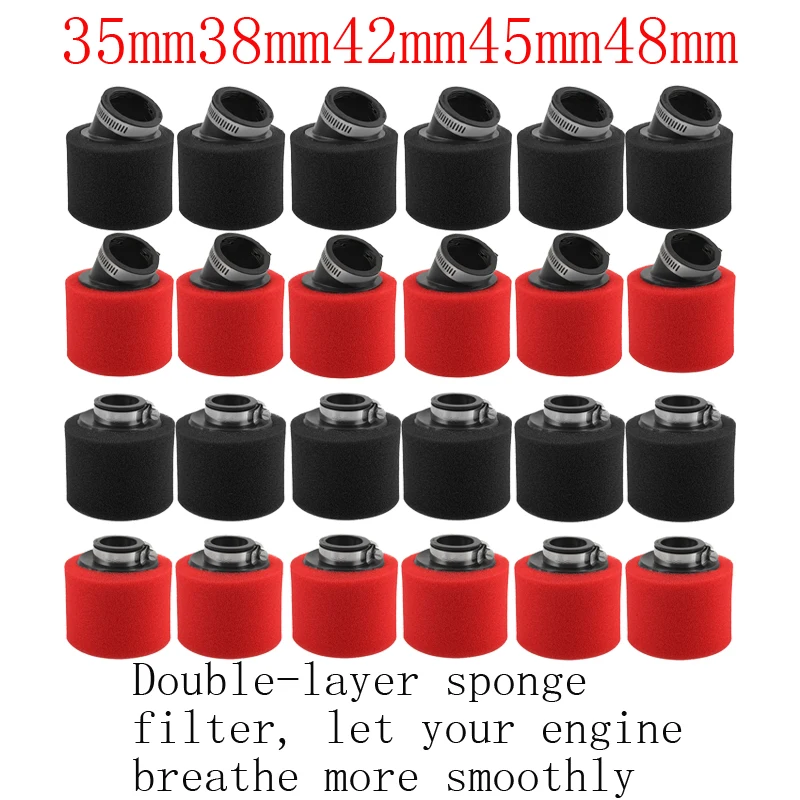Система Очистки Воздушного Фильтра с высоким потоком, губчатый очиститель с зажимом для питбайка, мопеда, внедорожника, скутера, 110 куб. См, 125 куб. См, 150 куб. См, 250 куб. См
