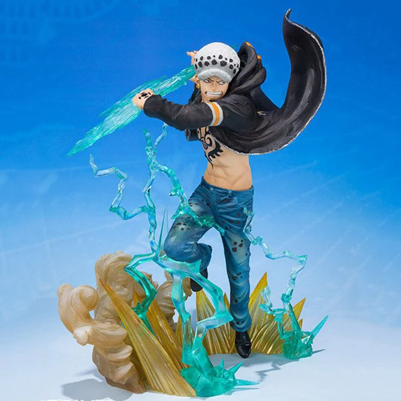 

Anime One Piece Trafalgar Law Action Figure Trafalgar D Water Law Gamma Knife Fight 14cm PVC Collection Model Dolls Toy for Gift