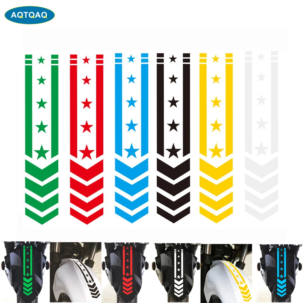 

1Pcs Motorcycle Fender Stickers Scooter Refit Decals Striped Reflective Stickers Decorative Waterproof Stickers