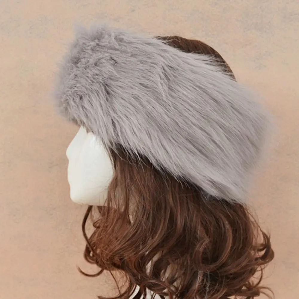 Горячая повязка на голову из искусственного меха зимние наушники шапка для