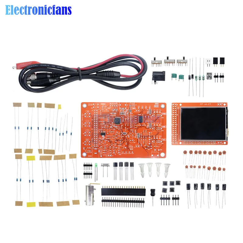 Цифровой осциллограф DIY Kit 2," tft diy части для осциллографа делая Электронный диагностический инструмент Обучающий набор