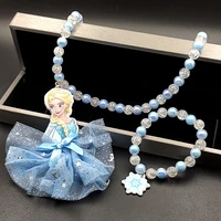 disney ice and snow characters princess aisha exquisite bracelet necklace gift box suitable for birthday gift christmas gift